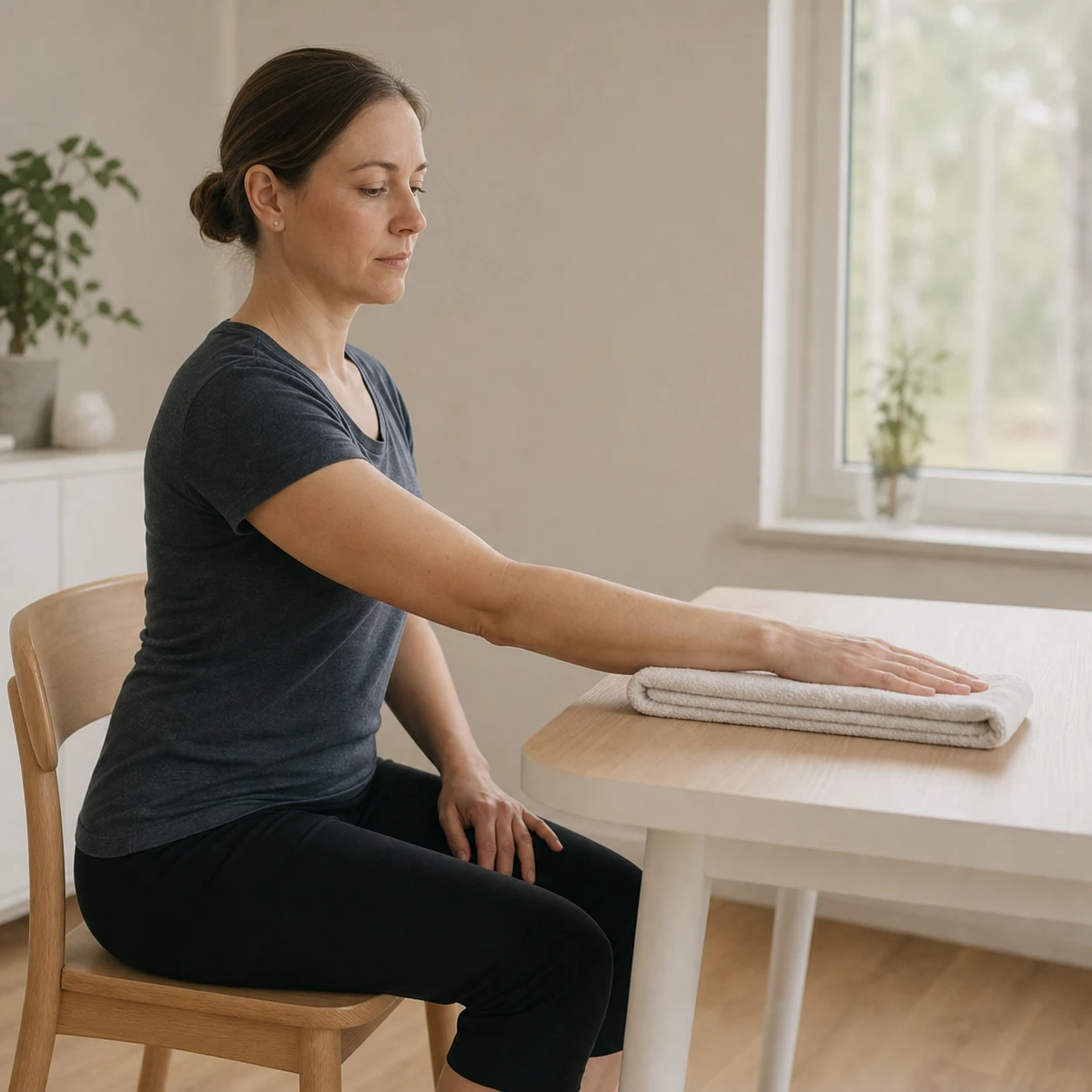 Kevyt tuettu liike olkapään limapussin tulehduksen rauhoittamiseen